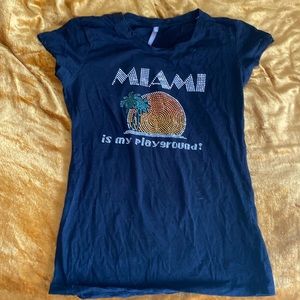 ‘Miami is my playground!’ XL Bejeweled Top